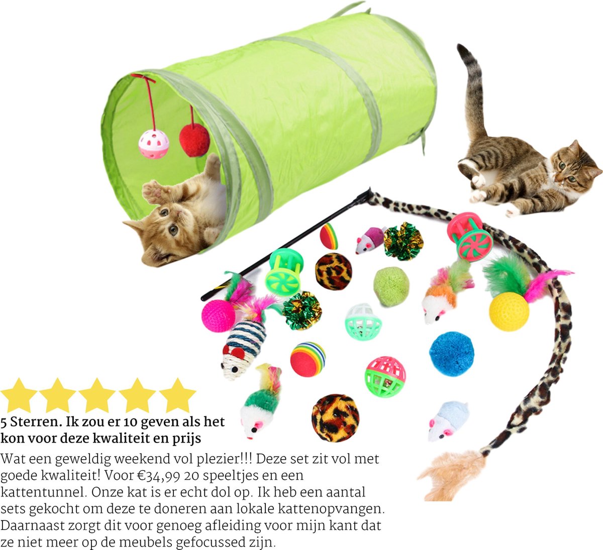 Sobriquette tv Imitatie Kattenspeelgoed Set met 21 Kattenspeeltjes - Cat Toys - Interactief  Speelgoed -... | bol.com