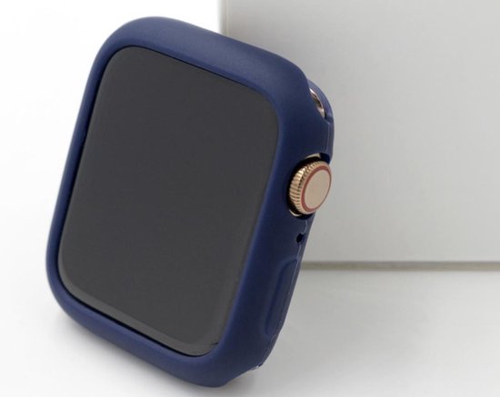 Cover - Case - Geschikt voor Apple Watch Series 44mm - Blauw - Armor Hoesje  | bol.com