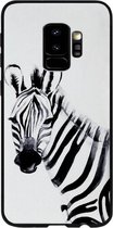 ADEL Siliconen Back Cover Softcase Hoesje Geschikt voor Samsung Galaxy S9 - Zebra