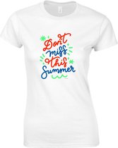 T-shirt Vrouw DON'T MISS THIS SUMMER - SMALL