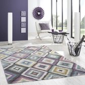 Flycarpets Modern Kleurrijke Vloerkleed - Colors - Pastel Multi - Bohemian Design - 120x170cm