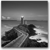 MN Collections - Schilderij - Seascape Photography. - Zwart, Wit En Grijs - 70 X 70 Cm