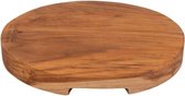 Pure Teak Wood Boomstam rond met 2 handgrepen Ø 35 x 4 cm