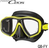 TUSA Snorkelmasker Duikbril Ceos - M-212QB-FB- zwart/geel