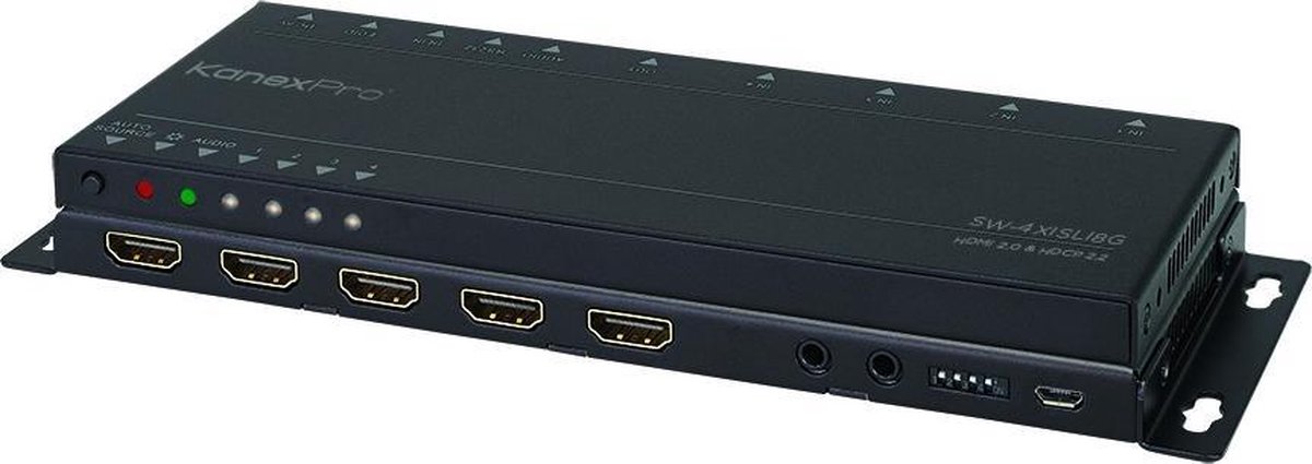 KanexPro UltraSlim 4K HDMI® 4x1 Switcher with 4:4:4 Color Space & 18G