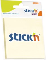 Stick'n sticky notes blister - 76x76mm, pastel geel, 100 memoblaadjes