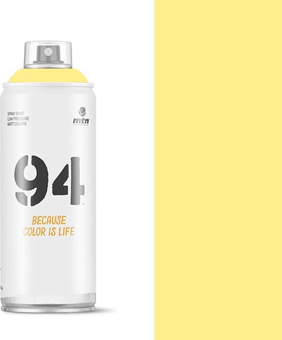 MTN94 Party Yellow Spray Paint - 400 ml basse pression et finition mate
