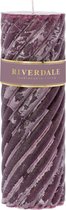 Riverdale - Geurkaars Swirl Sandalwood Rose dark burgundy 7.5x23cm - Paars