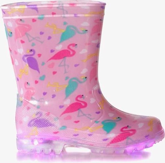 | Kinder regenlaarzen flamingo met lichtjes Roze | Kinder regenlaarzen flamingo met lichtjes Roze