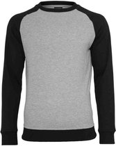 Urban Classics Sweater/trui -XL- 2-tone Raglan Grijs/Zwart