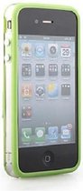 Apple iPhone SE smartphone hoesje siliconen bumper case transparant groen
