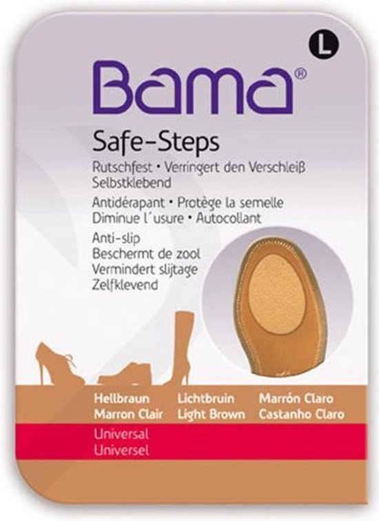 Vroeg Buiten te binden Bama Safe Steps Bruin maat L - 40-43 anti slip zooltjes voor onder de schoen  -... | bol.com