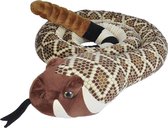 Mega pluche Texaanse ratelslang slang knuffel 280 cm - Grote slangen knuffels - Knuffel dieren