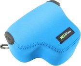 NEOpine Neopreen schokbestendige zachte draagtas met haak voor Canon PowerShot G3X camera (blauw)