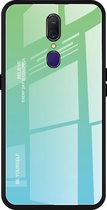 Voor OPPO F11 / A9 Gradient Color Glass Case (Sky Blue)