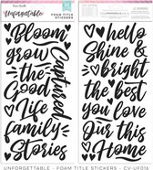 Cocoa Vanilla UNFORGETTABLE foam title stickers (CV-UF016)