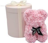 Bloomingbears Rose Bear - Roze mini Rosebear met luxe roze geschenkdoos - Rose bear - Rosebear - Rozen beer - Rozenbeer - Roosbeer - Teddybear rozen - Roos - Moederdag - Limited Ed