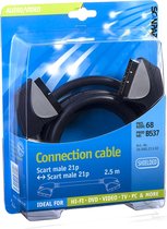 Bandridge SCART Audio Video Cable, 2.0m 2m SCART (21-pin) SCART (21-pin) Zwart SCART-kabel