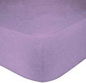 Bed Care Jersey Stretch Hoeslaken - 90x200 - 100% Katoen - 30CM Hoekhoogte - Paars