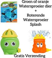 Waterspeelgoed SPROEIER Douche SCHILDPAD GROEN / KRAB ORANJE /   Buiten Voor Tuinslang  + ROTERENDE WATERSPROEIER (GRATIS VERZENDING)