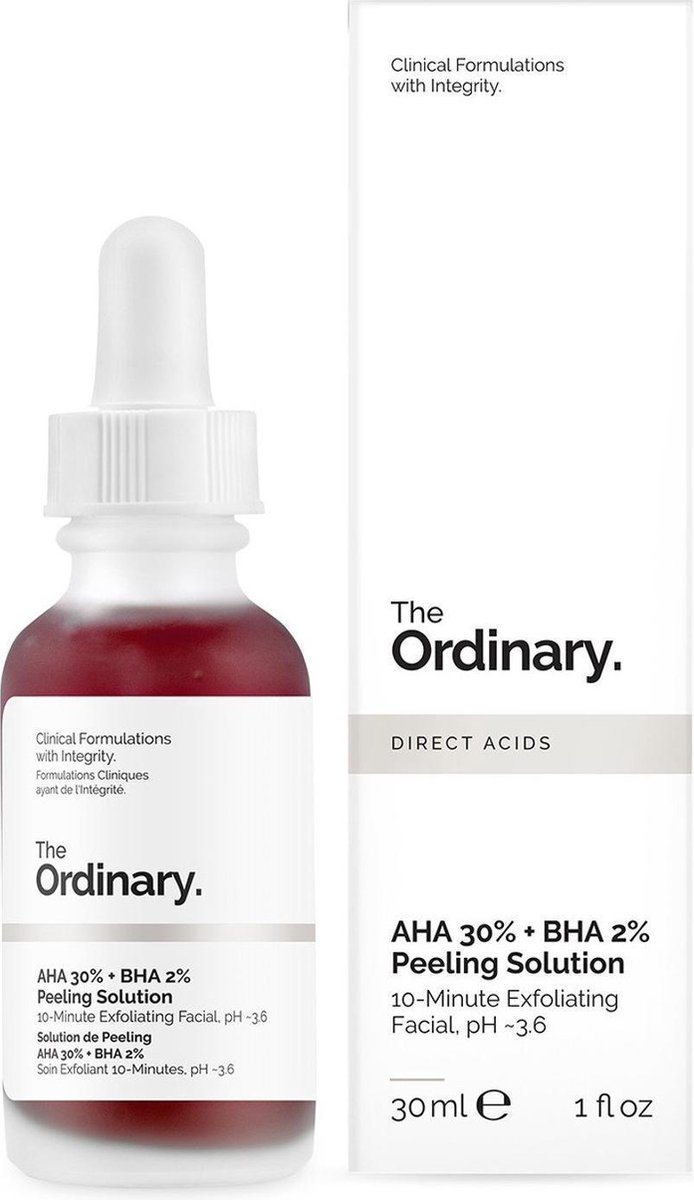 luister realiteit Afm The Ordinary Exfoliant Peeling AHA 30% - BHA 2% - Vitamine B5 - Serum - 30  ml | bol.com