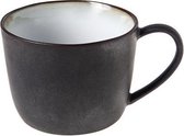 Plato - Koffiekopjes - D8*H6,2cm - 19cl - Zwart Mat - (Set van 6)
