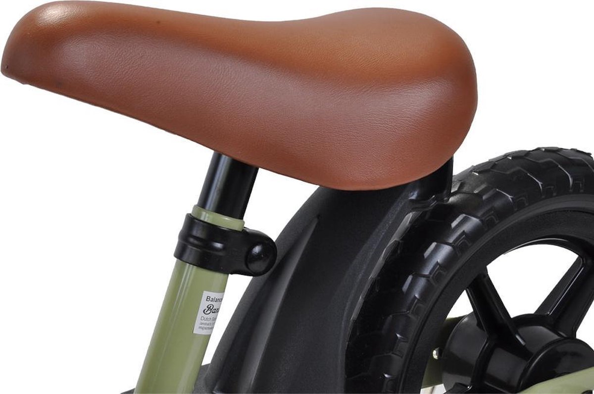 Bandits & Angels Metalen Loopfiets Starter Groen met Voetenplank vanaf 2 Jaar - Limited Edition - Vintage Groene Loop Fiets - Verstelbaar Zadel 29 tot 39 cm - Voor Jongens en Meisjes - Compact en Veilig - Lage Instap met Voetenplank — afbeelding 12