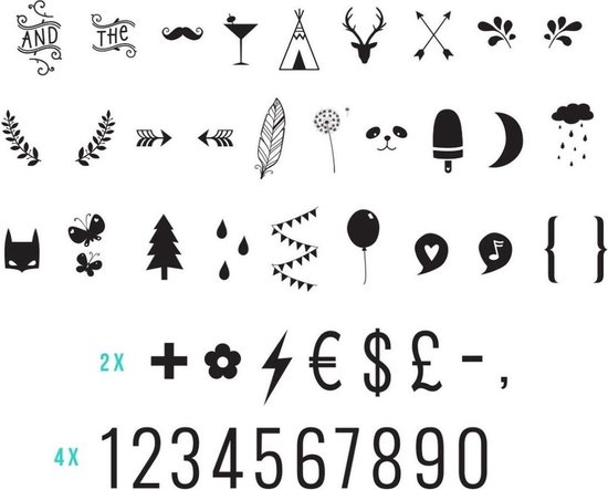 A Little Lovely Company - Symbolen set voor de Lightbox - Set van 85