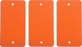 1000 stuks oranje PVC labels 120mm x 65mm + Kortpack pen (021.0047)