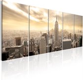 Schilderijen Op Canvas - Schilderij - New York: View on Manhattan 200x80 - Artgeist Schilderij