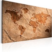 Schilderijen Op Canvas - Schilderij - Paper Map 60x40 - Artgeist Schilderij