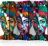 Kamerscherm - Scheidingswand - Vouwscherm - Colorful Faces II [Room Dividers] 225x172 - Artgeist Vouwscherm