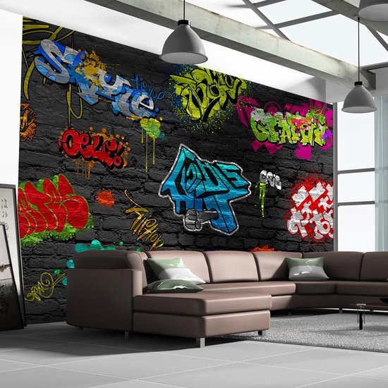 Ja Rijk Berekening Fotobehang – Behangpapier - Fotobehang - Graffiti wall 300x210 - Artgeist |  bol.com
