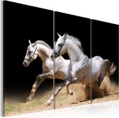 Schilderijen Op Canvas - Schilderij - Horses- power and velocity 90x60 - Artgeist Schilderij