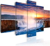 Schilderijen Op Canvas - Schilderij - Selfoss Waterfall, Iceland 100x50 - Artgeist Schilderij