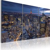Schilderijen Op Canvas - Schilderij - Bovenaanzicht - NYC 120x80 - Artgeist Schilderij