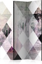 Kamerscherm - Scheidingswand - Vouwscherm - Rhombic Chessboard (Pink) [Room Dividers] 135x172 - Artgeist Vouwscherm