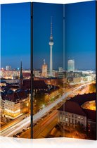 Kamerscherm - Scheidingswand - Vouwscherm - Berlin by night [Room Dividers] 135x172 - Artgeist Vouwscherm