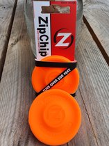 Puce Zip | mini frisbee 6,8 cm | disque de poche amusant  | Orange