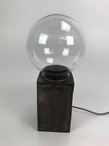 Table Lamp Recycle Iron Glass Top 12x12x41 cm