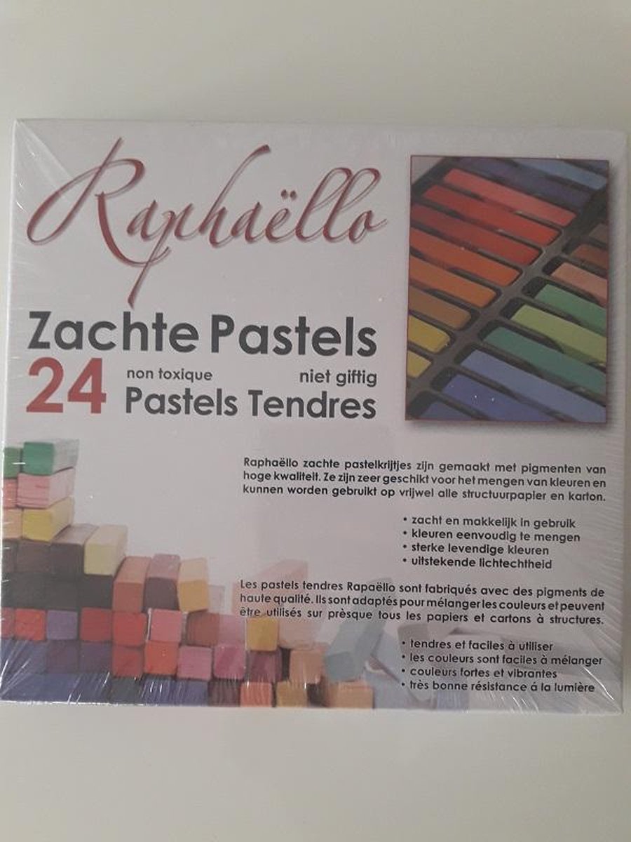 Christian Darts groet 24 zachte pastels - merk Raphaello - krijtjes - kleuren - verf- schilderen  -... | bol.com