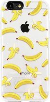 ADEL Siliconen Back Cover Softcase Hoesje voor iPhone SE (2020)/ 8/ 7 - Bananen