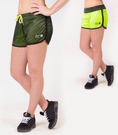 Gorilla Wear Madison Reversible Shorts - Zwart/Neon Groen
