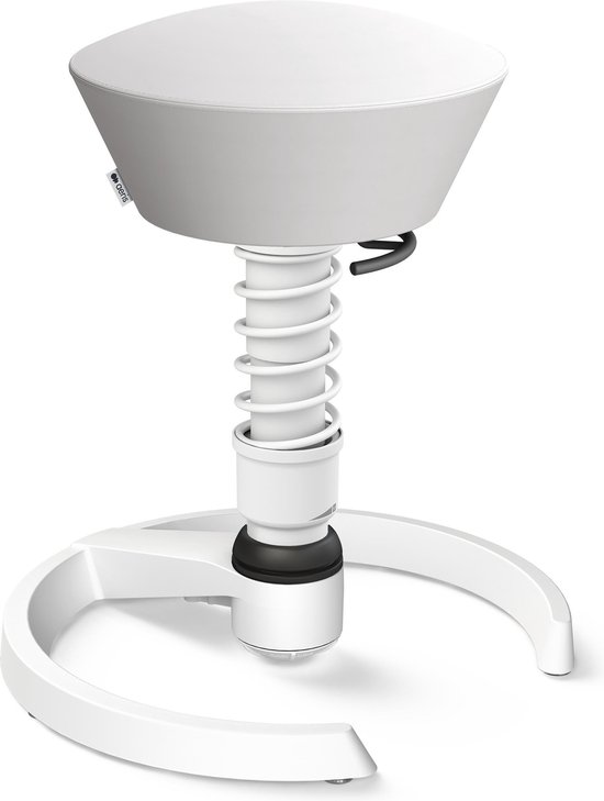 Aeris Swopper - ergonomische bureaustoel - wit onderstel - witte zitting - gliders - kunstleer - standaard