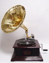 Retro platenspeler - Vierkant - oude grammofoon - 65 cm hoog
