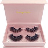 Nepwimpers 2 Paar - Fake Lashes - Lange Wimpers - 17 mm - Zwart - Nep Wimpers