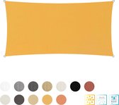 Rechthoekige luifel van Lumaland incl. spankoorden|polyester met dubbele pu-laag | Rechthoekig 2 x 4 Meter | 160 g/m² - geel