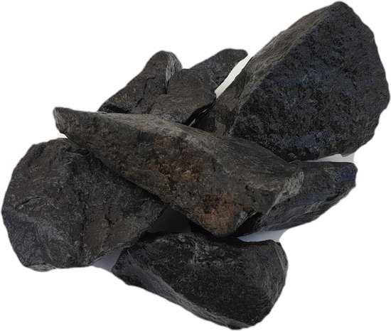 Aquarium stenen Zwart 40-80 mm 7 Unieke stenen in een zak |