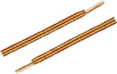3 mm x 90 cm geel / bruin - Rond Cord 100% katoen schoenveter 64_90_D47