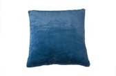 Kussen   Petroleum Blauw Vierkant 45x45 - Textiel  (set van 2)